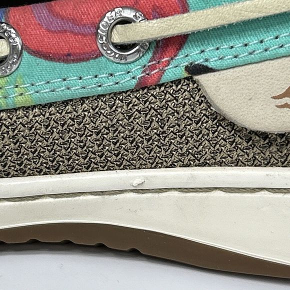 Sperry Top-Sider Women's Angelfish Boat Shoe Sz 6.5 Floral Gray Flamingo Slip On - Picture 8 of 8